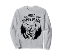 The Wild Is My Happy Place Wolf Sweatshirt