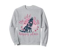The Wild Is My Happy Place Wolf Sweatshirt