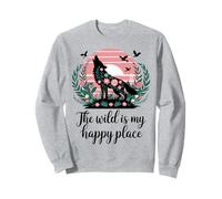 The Wild Is My Happy Place Wolf Sweatshirt