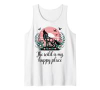 The Wild Is My Happy Place Wolf Tank Top