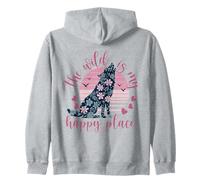 The Wild Is My Happy Place Wolf Zip Hoodie