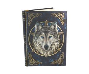 The Wild One Wolf Design Embossed Hardback Journal Notebook A5 Lisa Parker