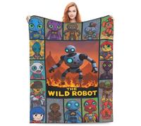 The Wild Robot Blanket Throw Blanket for Bed Soft Cozy Fluffy Couch Blankets Fleece Blanket Throw Gifts for Women Men Girls Boys，Lightweight Warm Plush Fleece Blanket for Couch