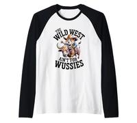 The Wild West Ain’t for Wussies Funny Western Prairie Dog Raglan Baseball Tee
