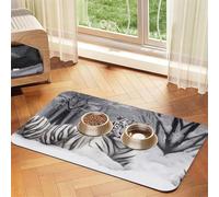 The Wild White Tiger Print Pet Absorbent Leather Tablecloth Perfect for Dogs, Cats, and Other Pets