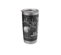 The Wilderness Elk Migration Nature Stainless Steel Insulated Tumbler