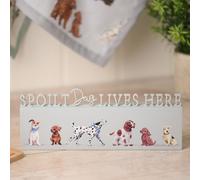 The Wildlife Mantel Plaque "Spoilt Dog Lives Here" The Wildlife Multicolor