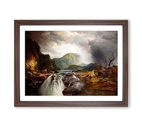 The Wilds Of Lake Superior By Thomas Moran Classic Painting Framed Print | A2 Walnut Framed Wall Art | Ready to Hang | Classic Landscape Picture | Living Room Bedroom Lounge Office