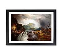 The Wilds of Lake Superior by Thomas Moran Framed Print | A2 Black Framed Wall Art | Ready to Hang | Modern Landscape Picture | Living Room Bedroom Lounge Office