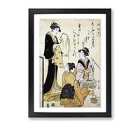 The Willow Shell By Chobunsai Eishi Asian Japanese Framed Print | A2 Black Framed Wall Art | Ready to Hang | Asian Nature Picture | Living Room Bedroom Lounge Office