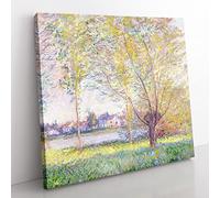 The Willows by Claude Monet Classic Painting Canvas Wall Art Print Ready to Hang, Framed Picture for Living Room Bedroom Home Office Décor, 50x50 cm (20x20 Inch)