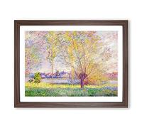 The Willows By Claude Monet Classic Painting Framed Wall Art Print, Ready to Hang Picture for Living Room Bedroom Home Office Décor, Walnut A4 (34 x 25 cm)