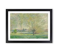 The Willows by Claude Monet Framed Print | A2 Black Framed Wall Art | Ready to Hang | Modern Historical Picture | Living Room Bedroom Lounge Office