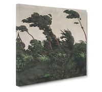The Wind by Felix Vallotton Canvas Print | Gallery Wrapped 30mm Frame Wall Art | 14x14 inches | Ready to Hang | Modern Picture | Living Room Bedroom Lounge Office
