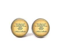 The Wind in The Willows Quote This time, at Last, it is The Real.Thing - Literary Quote Gift Jewelry - Literature Gift - English Lit Cufflinks