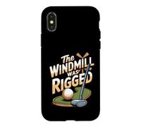 The Windmill Was Rigged Golf Mini Golf Golfer Pun Case for iPhone X/XS