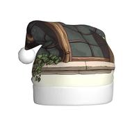 The Windows Of The Villa Adult Holiday Hat – Festive Party Hat With Plush Piping And Pom-Pom, Durable Print Design, Perfect For Christmas, New Year'S, Halloween, And More