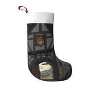 The Windows Of The Villa Christmas Stocking – Festive Holiday Decor With Full-Print Design, Perfect For Christmas, New Year Gift-Giving