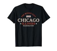 The Windy City Chicago Illinois Est 1833 Souvenir T-Shirt