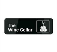 The Wine Cellar Sign For House, Home, And Office - 10" X 3", Strong Self-Adhesive, Acrylic Sign For Fornt Door Yard Sign