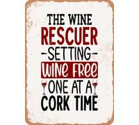 the Wine Rescuer Setting Wine Free One At a Cork Time - Vintage Look home decor