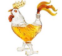 The Wine Savant Cock - Chicken Decanter 500ml Whiskey and Wine Decanter - by , Rooster Glass Decanter For Whiskey, Scotch, Spirits, Wine Or Vodka For Whiskey Lovers
