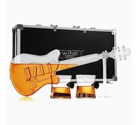 The Wine Savant | Electric Guitar Whiskey & Wine Decanter with 2 Pick Whiskey Glasses, Acrylic Stand & Case - 34 OZ Glass 16" L for Whiskey Music Lover & Rock N Roll Gifts Musician Music Lovers