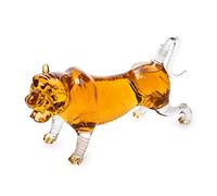 The Wine Savant Tiger Decanter 1000ml 11L Whiskey and Wine Decanter by 7H, Tiger Glass Decanter For Whiskey, Scotch, Spirits, Wine, For Whiskey Lovers, Tiger Lovers, Tiger King Gifts