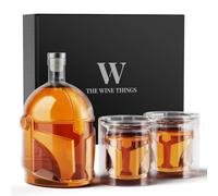 The Wine Things Whiskey Decanter Sets with 2 Glasses for Men Dad, Unique Gift for Husband, Boyfriend, Brother, Christmas, Anniversary Birthday Gift Ideas, Cool Drinking Accessories for Home Bar