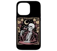 The Wine Whisperer Skeleton Moon Grapes Case for iPhone 14 Pro Max