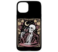 The Wine Whisperer Skeleton Moon Grapes Case for iPhone 15 Plus