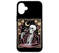The Wine Whisperer Skeleton Moon Grapes Case for iPhone 16 Plus