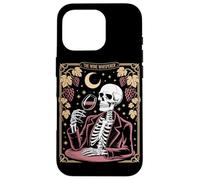 The Wine Whisperer Skeleton Moon Grapes Case for iPhone 16 Pro