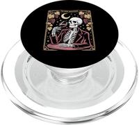 The Wine Whisperer Skeleton Moon Grapes PopSockets PopGrip for MagSafe