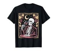 The Wine Whisperer Skeleton Moon Grapes T-Shirt