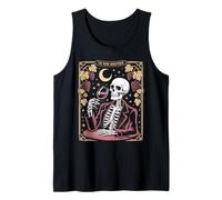 The Wine Whisperer Skeleton Moon Grapes Tank Top