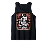 The Wine Whisperer Skeleton Sommelier Vineyard Gothic Tank Top