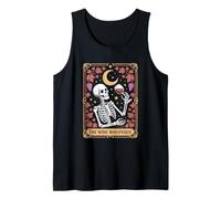 The Wine Whisperer Skeleton Under Crescent Moon Vine Tank Top