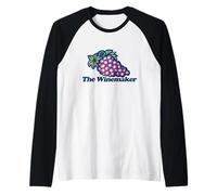 The Winemaker Grape Harvest Vineyard Art Raglan Baseball Tee