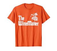 The Winemaker Wine Maker Wine Making T-Shirt, Men, Orange, XX-Large