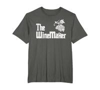 The Winemaker Wine Maker Wine Making T-Shirt, Men's Big and Tall, Asphalt Grey, 5X Tall