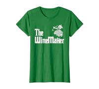 The Winemaker Wine Maker Wine Making T-Shirt, Women, Kelly Green, X-Large