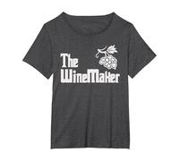 The Winemaker Wine Maker Wine Making T-Shirt, Women's Plus, Dark Heather Grey, 2X