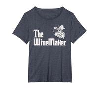 The Winemaker Wine Maker Wine Making T-Shirt, Women's Plus, Heather Blue, 1X