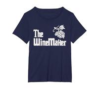 The Winemaker Wine Maker Wine Making T-Shirt, Women's Plus, Navy Blue, 6X
