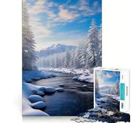 The Winter Wonder River 1000 Piece Jigsaw Puzzles for Adults Brain Tease Toy Relax Time Perfect Cut Memorable Gift (38x52cm)