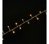 The Winter Workshop 1000 LED Pin Wire Compact Lights - 20m Indoor & Outdoor Garden Party Wedding Event Multi Function Timer Megabrights - Warm White with Gold Wire