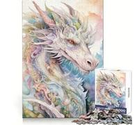 The Wisdom of The Dragons Teenager Jigsaw Puzzles 1000 Pieces Memory Boost Home Activity Pattern Assembly Perfect Present (50x75cm)