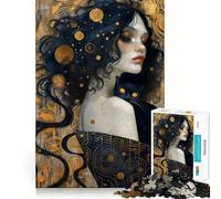 The Witch And Black Cat 1000 Piece Jigsaw Puzzles for Adults Jigsaw Thought Toy Indoor Fun Accurate Edge Art Collectible (50x75cm)