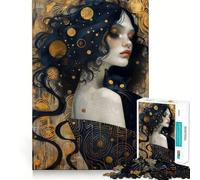 The Witch And Black Cat Teenager Jigsaw Puzzles 1000 Pieces Memory Boost Home Activity Pattern Assembly Perfect Present (38x52cm)